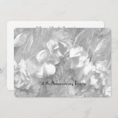 50周年記念パーティーエレガントホワイトフローラ 招待状 (正面/裏面)