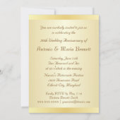 50周年記念パーティーエレガント金ゴールド招待状 招待状 (裏面)