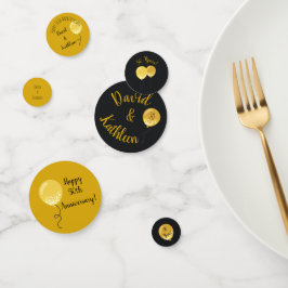 50周年記念パーティーゴールデンバルーン紙吹雪 コンフェッティ