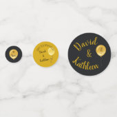 50周年記念パーティーゴールデンバルーン紙吹雪 コンフェッティ (正面)