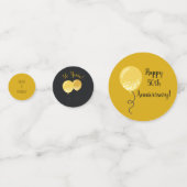 50周年記念パーティーゴールデンバルーン紙吹雪 コンフェッティ (裏面)