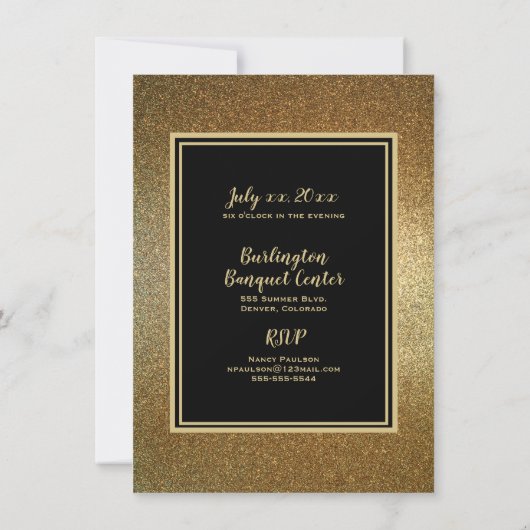 50周年記念パーティーゴールデン結婚ズ 招待状 (裏面)