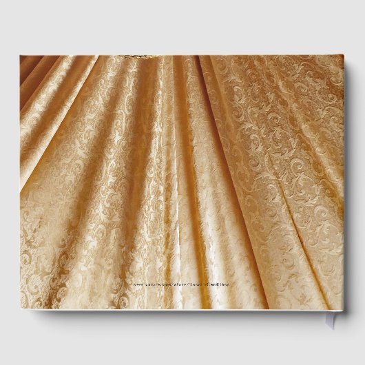 50周年記念パーティードレープ金ゴールド生地 ゲストブック (裏面)