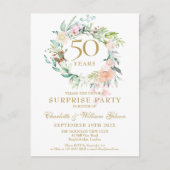 50周年記念パーティーバラガーランド インビテーションポストカード (正面)