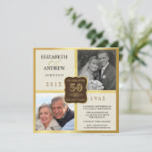 50周年記念パーティーヴィンテージ2写真招待状 招待状 (スタンド正面)