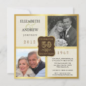 50周年記念パーティーヴィンテージ2写真招待状 招待状 (正面)