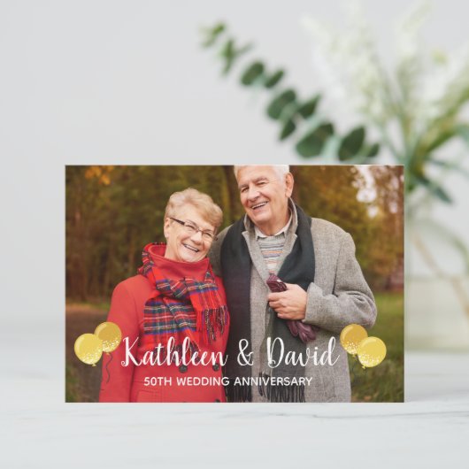 50周年記念パーティー写真招待状 招待状 (スタンド正面)