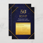 50周年記念パーティー応答カード 出欠カード (正面/裏面)