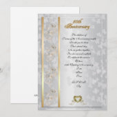 50周年記念パーティー招待状　エレガント 招待状 (正面/裏面)