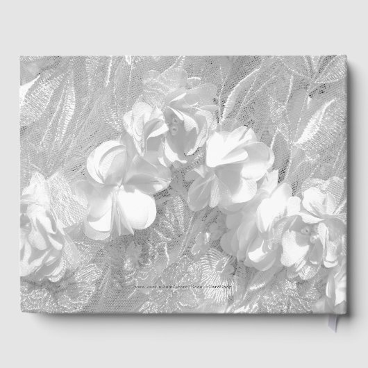 50周年記念パーティー白い花とレース ゲストブック (裏面)