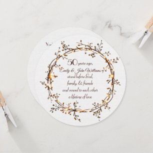 50周年記念パーティー白熱［赤熱］光を放つオータムベリーリース 招待状