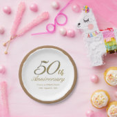 50周年記念パーティー紙プレート ペーパープレート (パーティー)