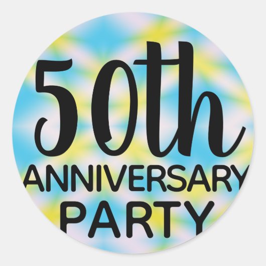 50周年記念パーティー絞り染め ラウンドシール (正面)