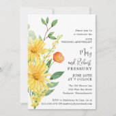 50周年記念パーティー黄フローラ 招待状 (正面)
