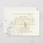 50周年記念パーティー-アイボリーRSVP返信カード 出欠カード (裏面)