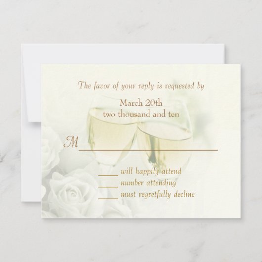 50周年記念パーティー-アイボリーRSVP返信カード 出欠カード (裏面)