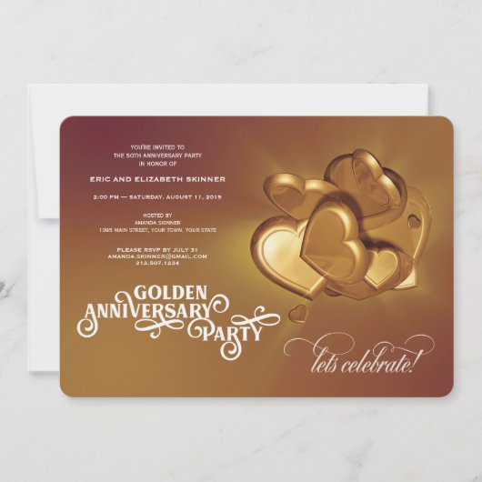 50周年記念パーティー（バージョン2） 案内状 (正面)