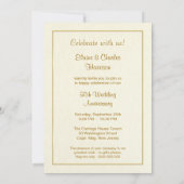 50周年記念パーティー – 写真ファンシー招待状 招待状 (裏面)