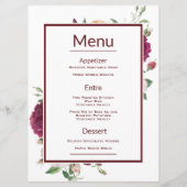 50周年記念パーティー-披露宴 メニュー (裏面)