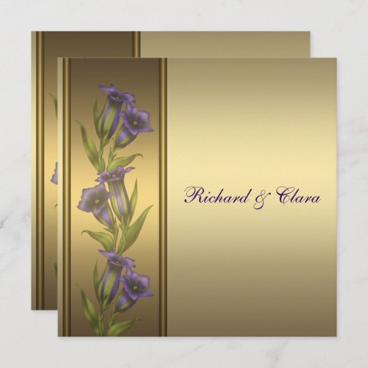 50周年記念パープルバイオレット 招待状 (正面/裏面)