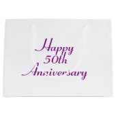50周年記念パープル文字テンプレート抱き枕 ラージペーパーバッグ (正面)