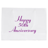 50周年記念パープル文字テンプレート抱き枕 ラージペーパーバッグ (裏面)