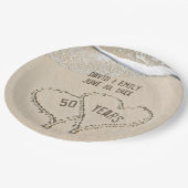 50周年記念ビーチハート紙プレート ペーパープレート (アングル)