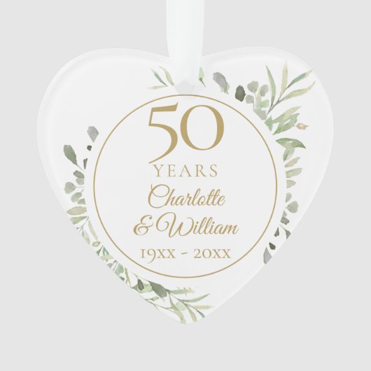 50周年記念フォトソフトウォーターカラーの葉 オーナメント (正面)