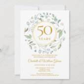 50周年記念フォト ギャザリーゴールド 招待状 (正面)
