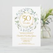 50周年記念フォト ギャザリーゴールド 招待状 (スタンド正面)