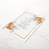 50周年記念フローラリースフォイル招待状 箔招待状 (回転した状態)