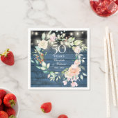 50周年記念フローラ列ライトブルー素朴 スタンダードカクテルナプキン (インサイチュ)