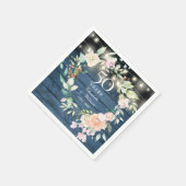 50周年記念フローラ列ライトブルー素朴 スタンダードカクテルナプキン (角)