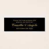 50周年記念ブラック&金ゴールドメッセージカード (裏面)