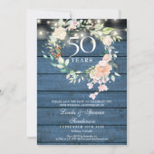 50周年記念ブルーフローラ素朴ストリングライト セーブザデート (正面)