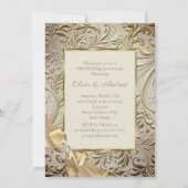 50周年記念ブロンズ金ゴールド弓フローラ旋回 招待状 (裏面)