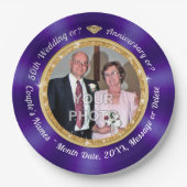 50周年記念プレートパーソナライズされた、PHOTO、 ペーパープレート (正面)