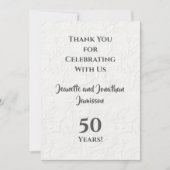 50周年記念ホワイトフローラ有難う サンキューカード (正面)