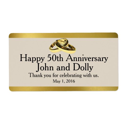 50周年記念ミニワインラベル ラベル (正面)