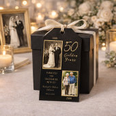 50周年記念メッセージカード – その後と今の写真 ギフトタグ