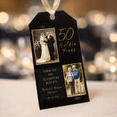 50周年記念メッセージカード – その後と今の写真 ギフトタグ