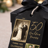 50周年記念メッセージカード – その後と今の写真 ギフトタグ