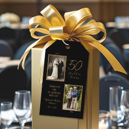 50周年記念メッセージカード – その後と今の写真 ギフトタグ