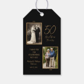 50周年記念メッセージカード – その後と今の写真 ギフトタグ (裏面)
