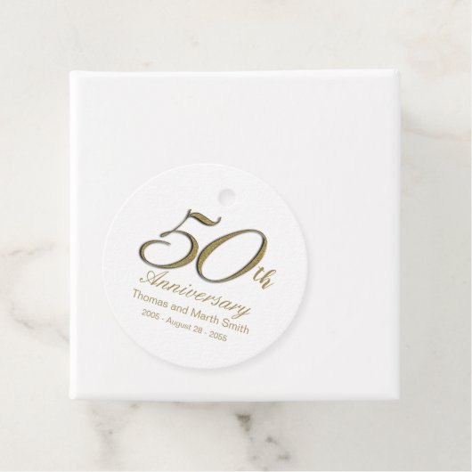 50周年記念メッセージカード パーソナライズされた フェイバータグ (インサイチュ)