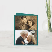 50周年記念モダンの招待結婚写真2 招待状 (裏面)