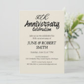 50周年記念モダンの招待結婚写真2 招待状 (スタンド正面)