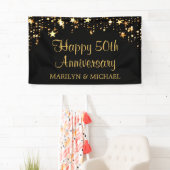 50周年記念モダンスターズブラック&金ゴールド 横断幕 (インサイチュ)