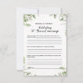 50周年記念モダンパーティーのゲームカード ノートカード (正面)