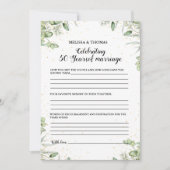 50周年記念モダンパーティーのゲームカード 案内状 (正面)